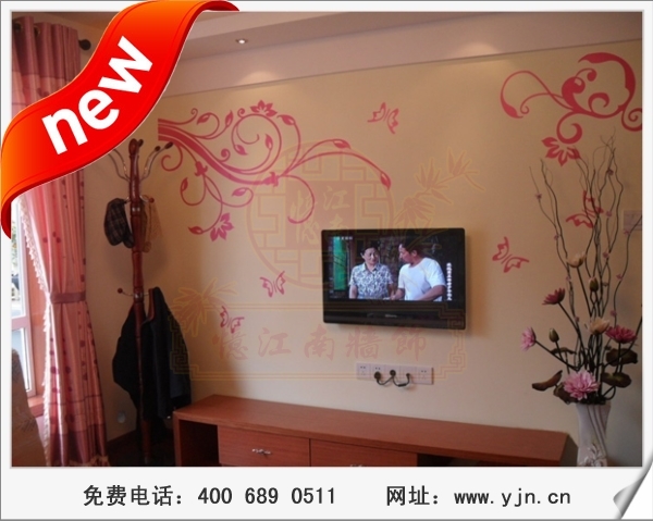 室內(nèi)裝潢幻彩壁膜憶江南幻圖漆，墻面新材料彩晶膜價(jià)格